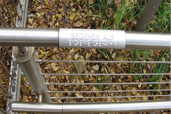 Alu Handrail Braille Signs